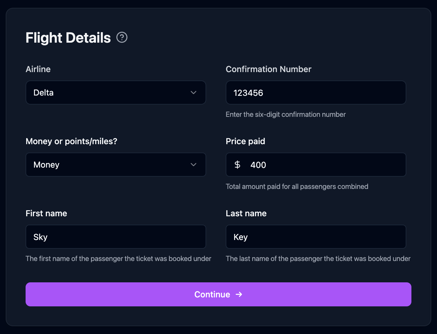 1. Get started by tracking a flight